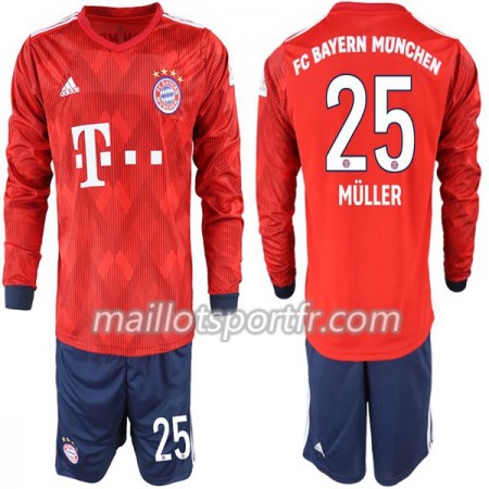 Maillot de Foot Bayern Munich Müller 25 Enfant Domicile 2018/19 ML Maillot de Foot Bayern Munich Müller 25 Enfant Domicile 2018/19 ML